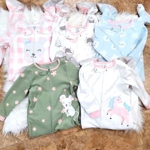 Girls Footed pajamas